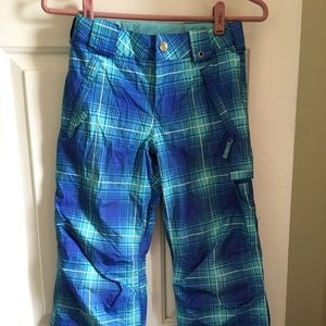 Burton dry ride plaid snow ⛄️ pants size medium 7/8